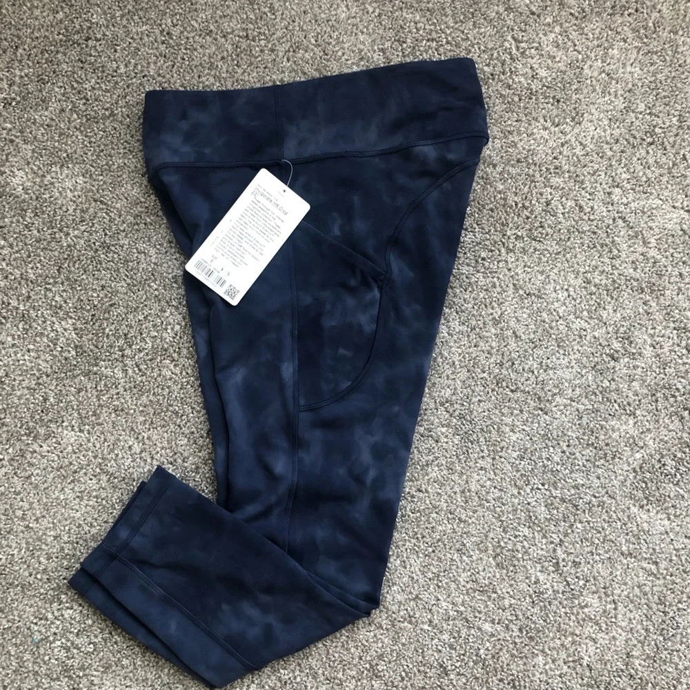 lululemon athletica Navy Tie-Dye High-Rise Leggings